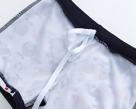 New Children's Swimming Trunks Parent Child New Children's Beach Flat Corner Swimming Trunks Korean Hot Spring Swimsuit