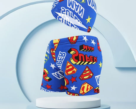 Children's Swimming Trunks Beach Vacation With Swimming Cap Suit